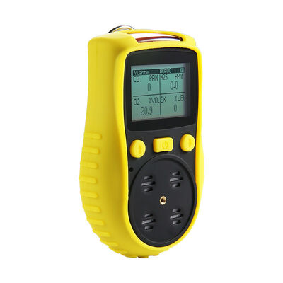 4 In 1 Portable Gas Detector with Electrochemical Sensor and IP65 Protection for Industrial Safety